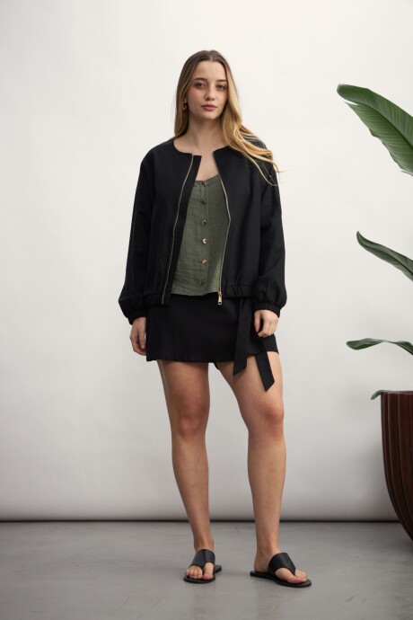 Chaqueta Bomber Negro