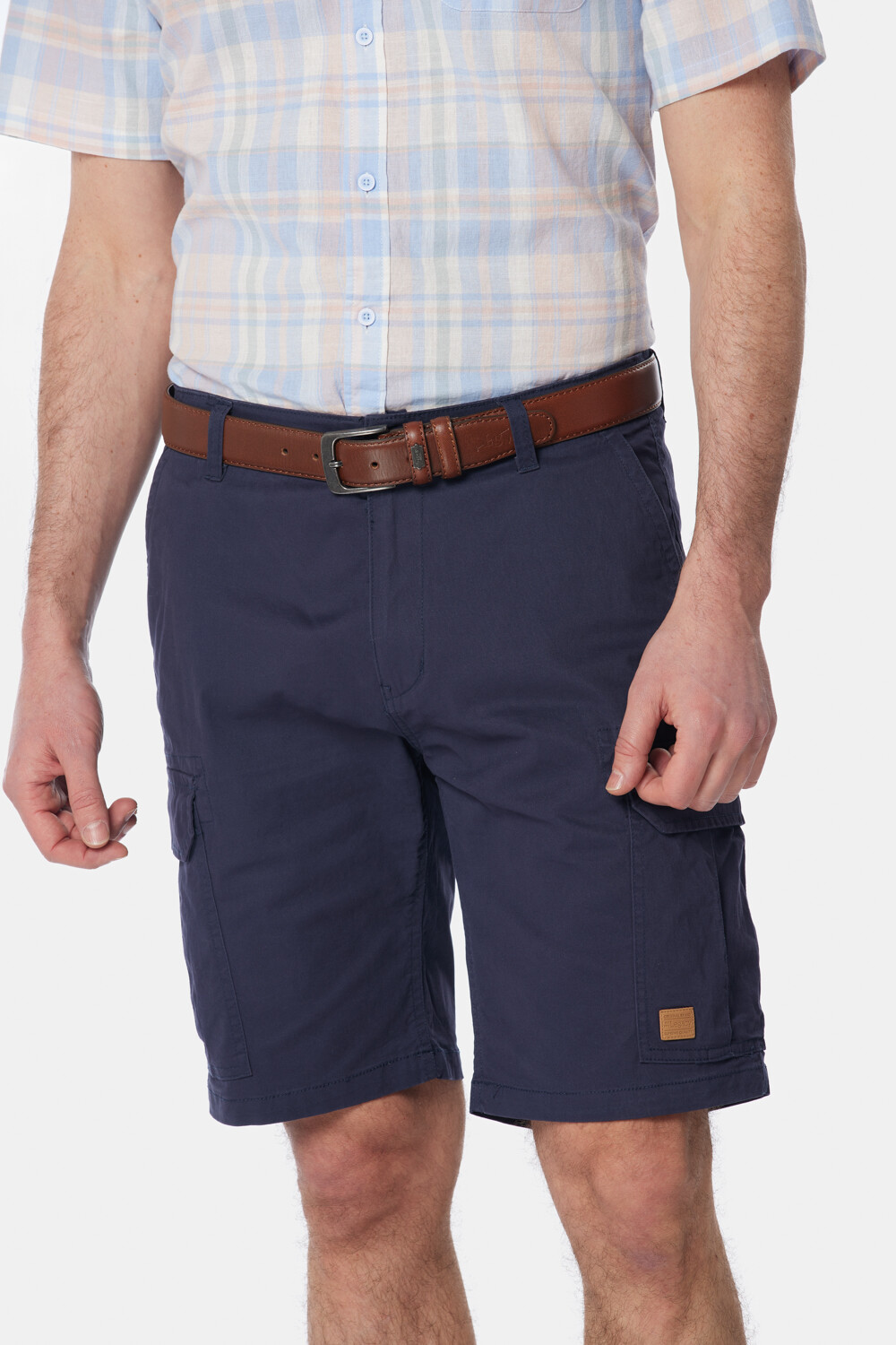 BERMUDA CARGO LIVIANA CON SPANDEX Marino