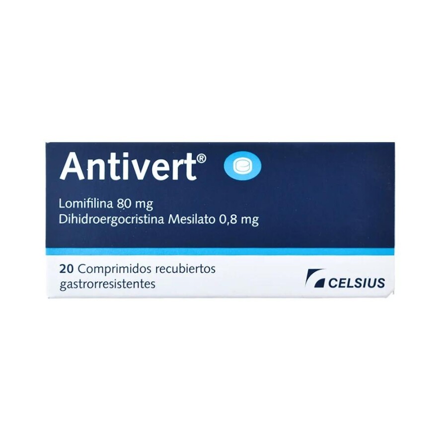 Antivert 20 Comprimidos - Antivertiginoso Antivert 20 Comprimidos - Antivertiginoso