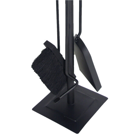 JUEGO ATIZADOR 4 PZAS NEGRO BASE CUAD AG229 KASSEL ++ N/a