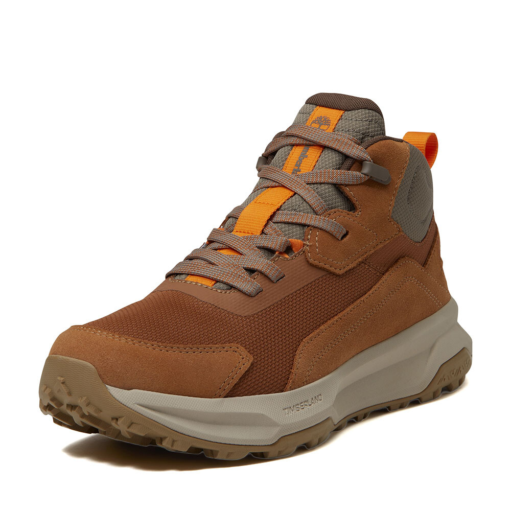 Mid Lace Up Sneaker Medium Brown Suede