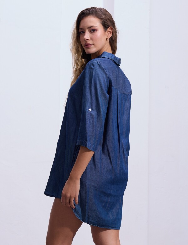 Vestido Tencel JEAN OSCURO