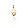 Dije Vintage-Oro bajo-Piedra Rubí y Zirconia-CP8698 conpiedra