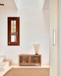 Banco Beyla con 2 puertas de madera maciza y chapa de roble 98,5 cm FSC 100% Banco Beyla con 2 puertas de madera maciza y chapa de roble 98,5 cm FSC 100%