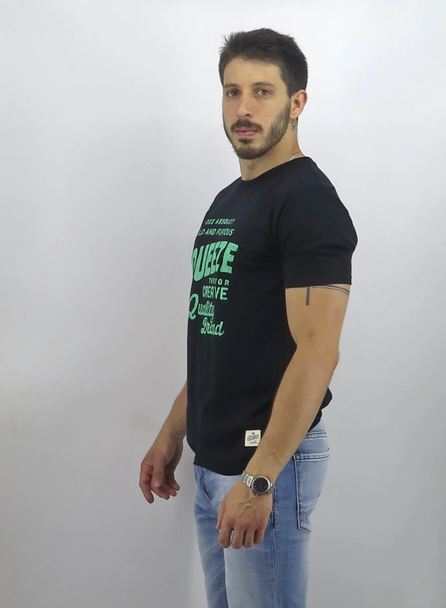 T-SHIRT OXX S007-9 SQUEEZE - NEGRO 