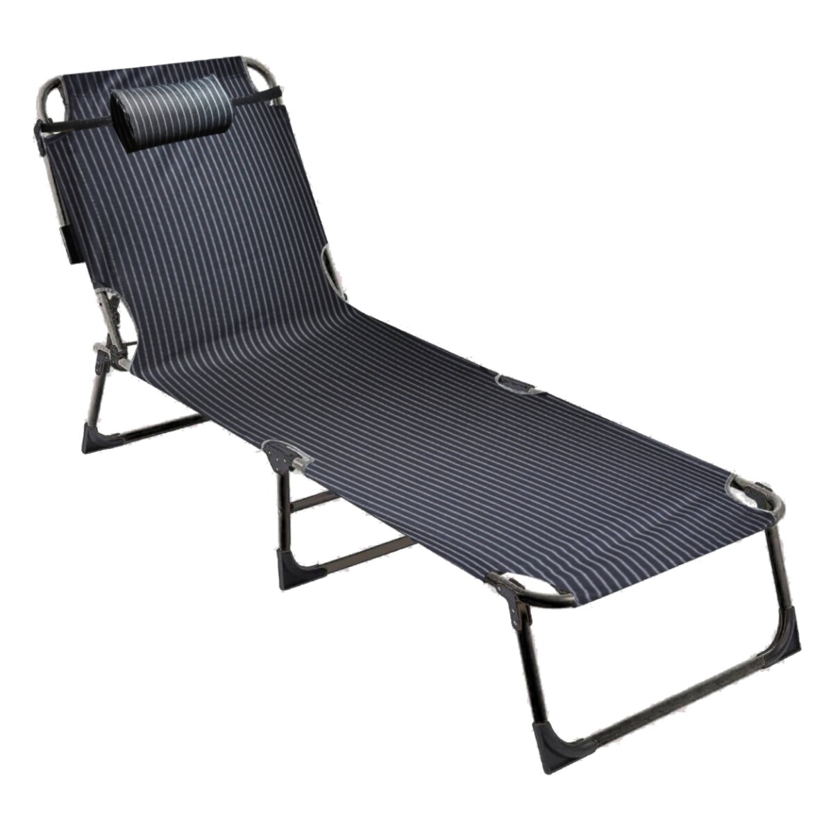 Catre cama plegable para camping 56 cm - Rayas 
