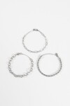 Set tres pulseras acero plateado