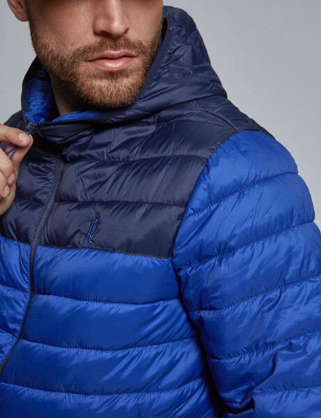 Campera combinada azul