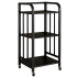 Rack 3 Estantes Metal Rueditas Mueble Organizador Estanteria Variante Color Negro