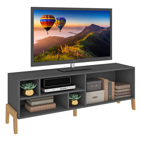 Rack para TV Combinada con Patas en Madera - MDP - Linea Melilla Rack para TV Combinada con Patas en Madera - MDP - Linea Melilla