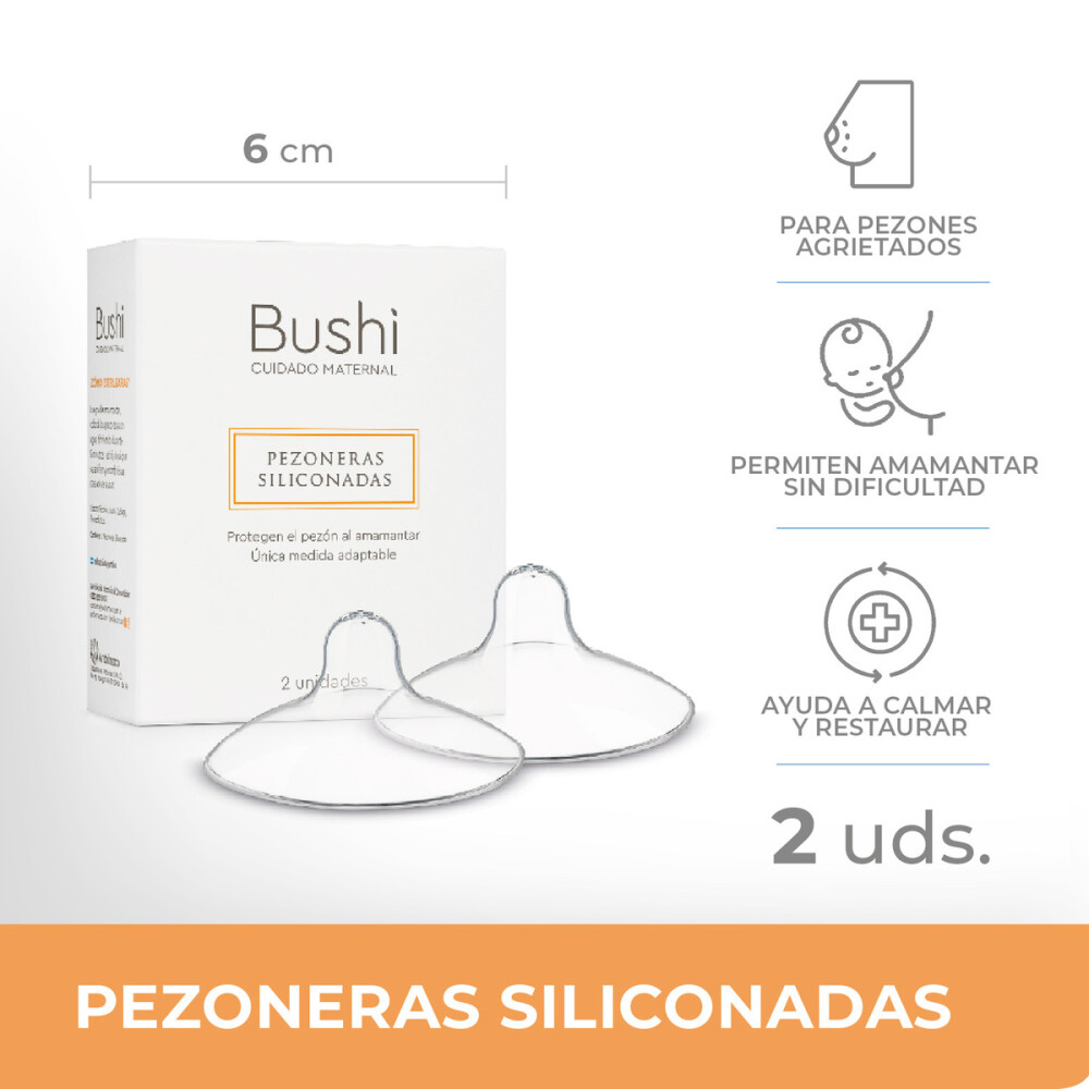 BUSHI PEZONERAS SILICONADAS X 2 CJ única