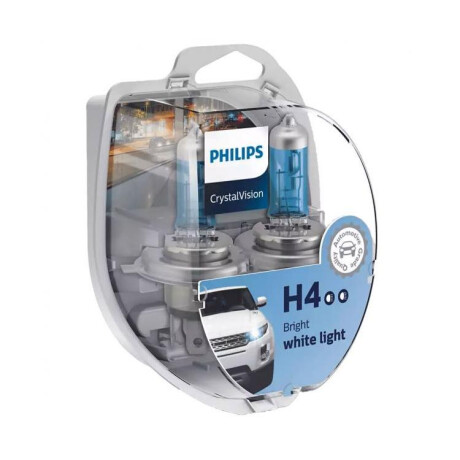 LAMPARA - PACK X2 HALOGENA 12V 60-55 H4 P43 CRYSTAL VISION PHILIPS LAMPARA - PACK X2 HALOGENA 12V 60-55 H4 P43 CRYSTAL VISION PHILIPS