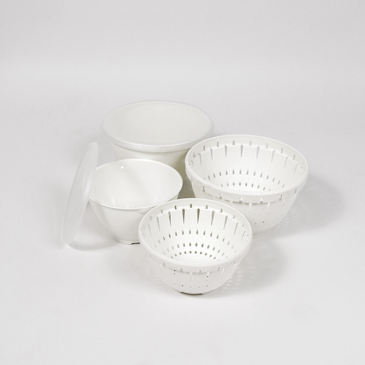 SET BOWL PLAST BLANCO 21X16CM 4PZAS 