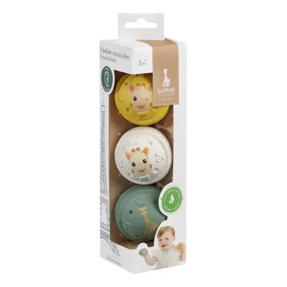 Set x3 Pelotas Sensoriales Musicales Sophie La Girafe Jirafa Set x3 Pelotas Sensoriales Musicales Sophie La Girafe Jirafa
