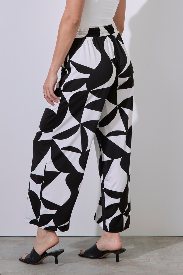 Pantalon Printed NEGRO/BLANCO