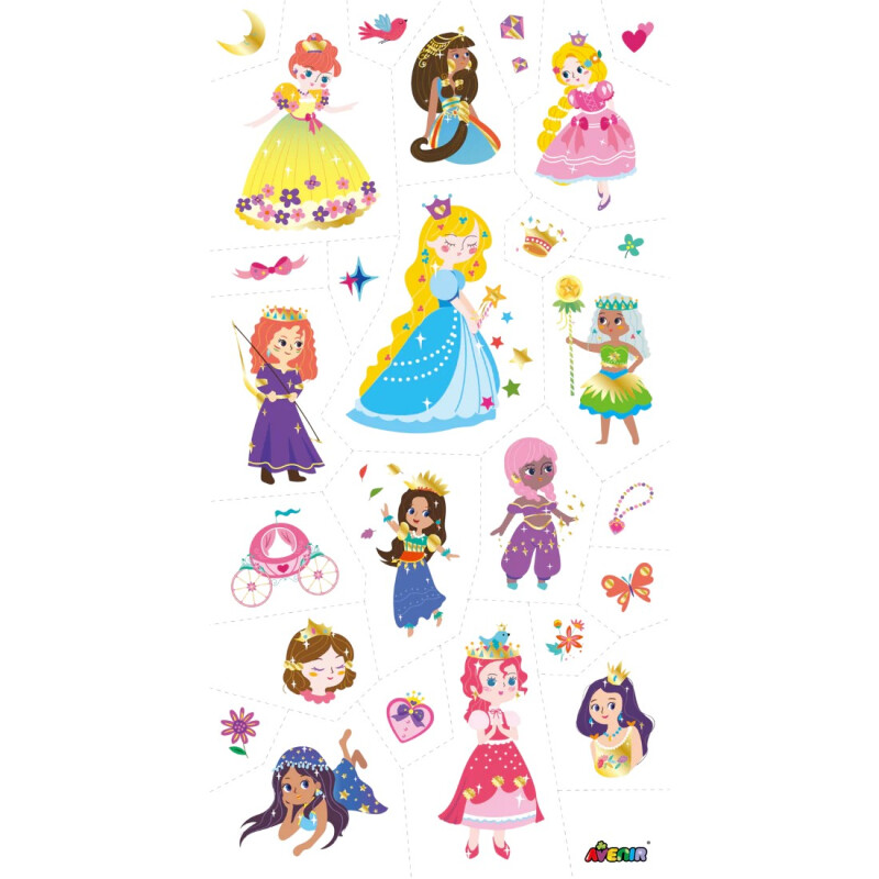 Tattoo Stickers Infantiles 50 Pzs Princesa