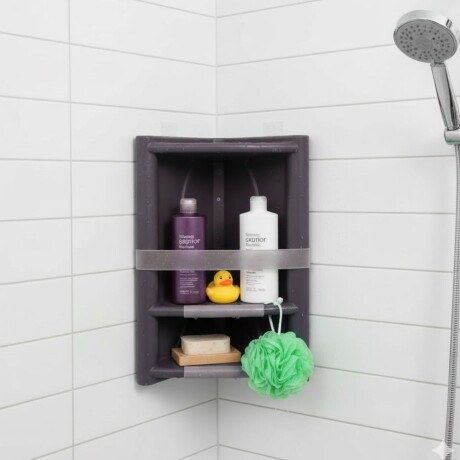 Esquinero para ducha NEGRO