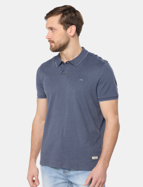 REMERA POLO JERSEY RAYADA Denim