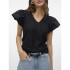 VMNAJA SS V-NECK TOP JRS GA BLACK