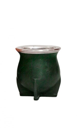 MATE DE CERÁMICA CHICO DELTA QUEBRADO VERDE