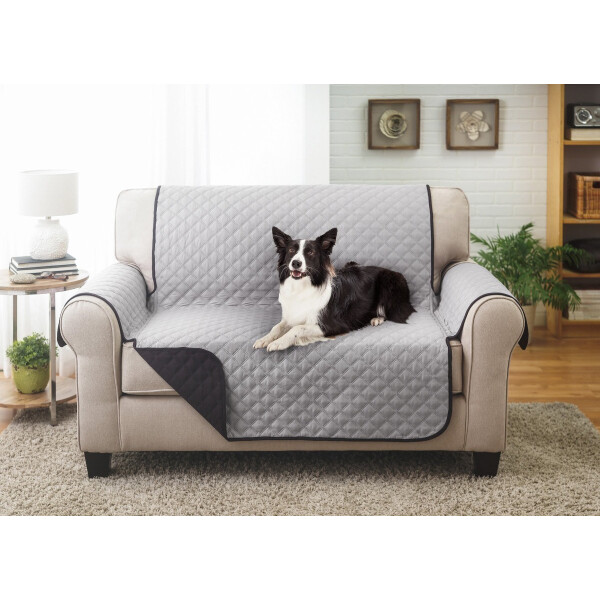 Cubre Sofá Sillón Protector Reversible 3 Cuerpos Cobertor Variante Color Gris