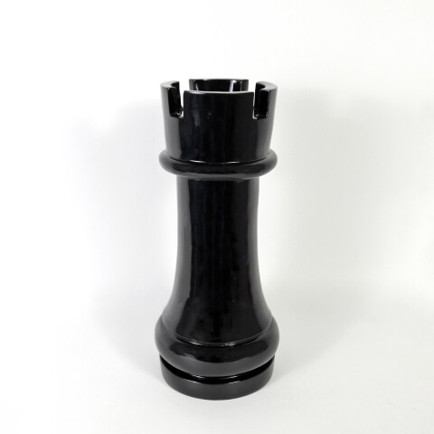 FIGURA AJEDREZ TORRE NEGRO 17X42CM Unica