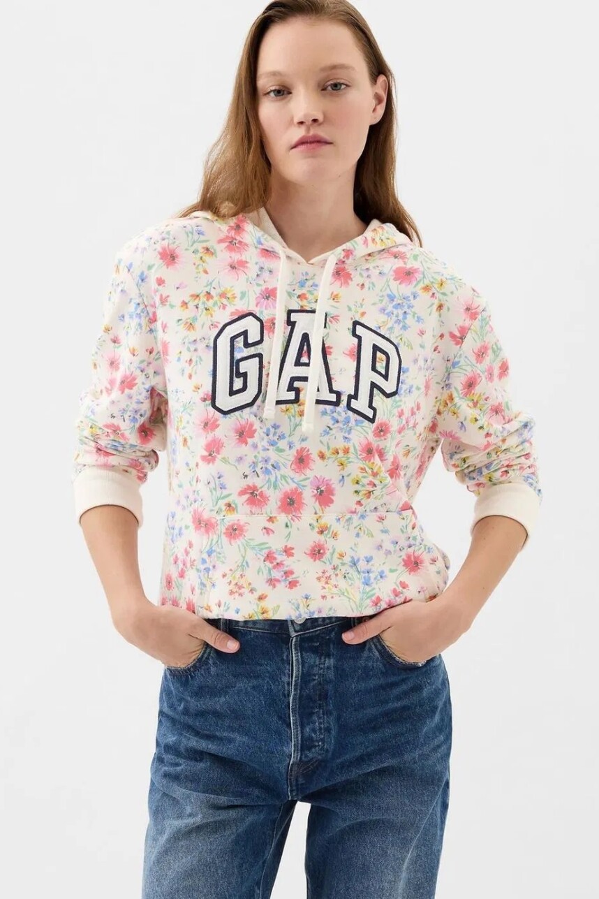 Canguro Logo Gap Floreado Sin Felpa Mujer Multi Floral