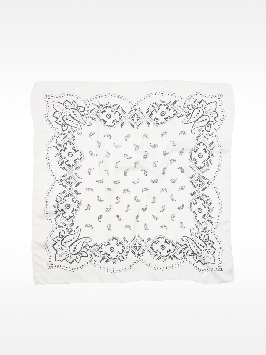 Pañuelo Cuadrado Estampado crudo