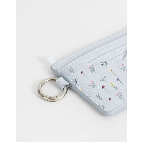 Tarjetero Cuerina Estampado Flores