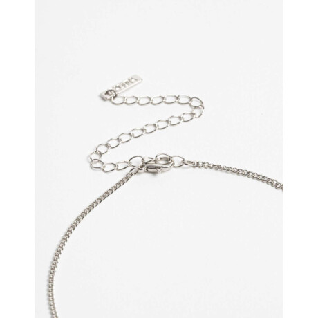 Collares Cortos Metal Estrellas Plateado Rodio