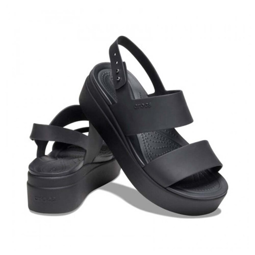 Sandalias Crocs Brooklyn Low Wedge - Mujer Black/black