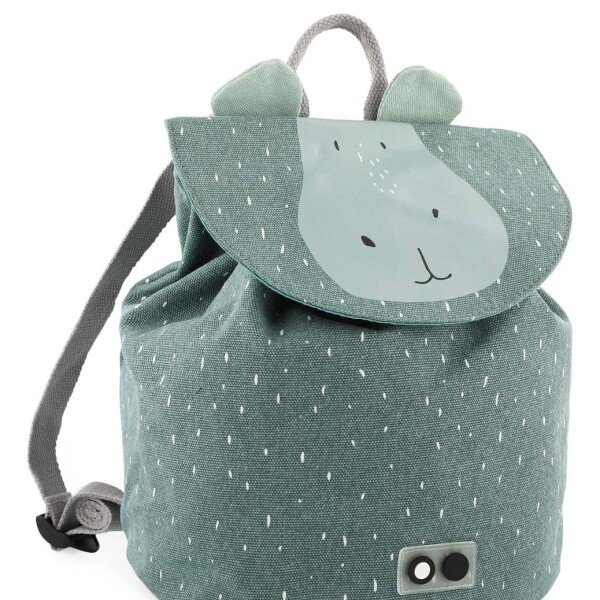 Mochila Infantil Escolar Mini Animales Trixie 30x23cm Atrix® Diseño Hipopótamo