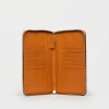 Billetera Travel en Efecto Cuero Saffiano Camel
