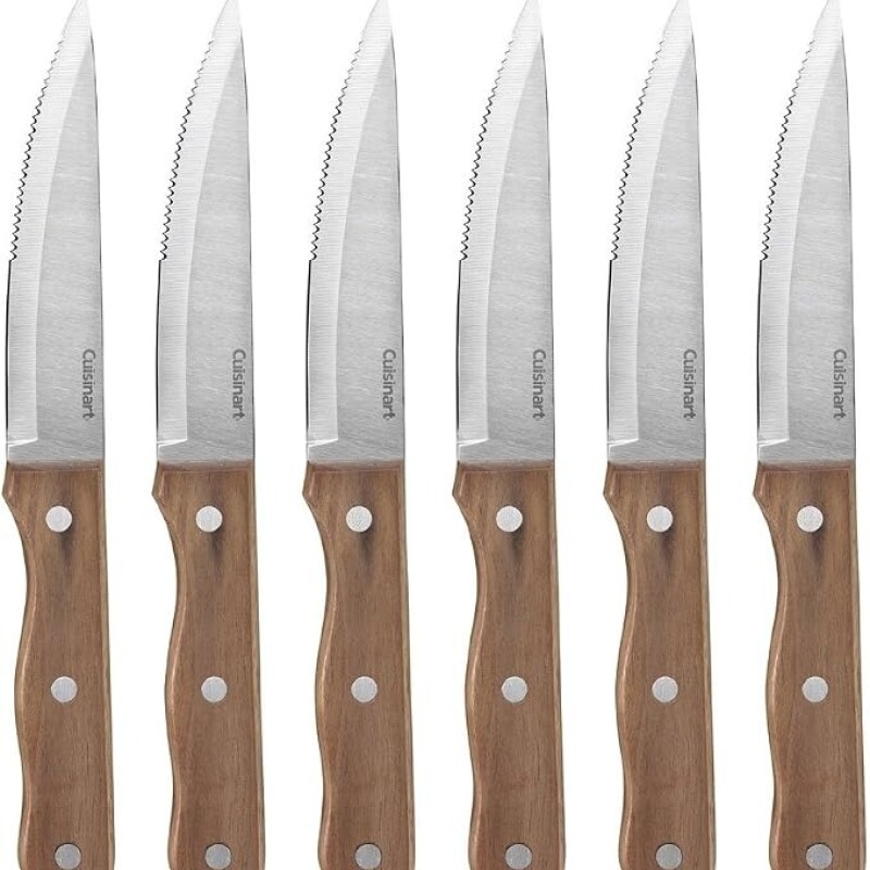 Juego de 6 cuchillos mango nogal Cuisinart Juego de 6 cuchillos mango nogal Cuisinart