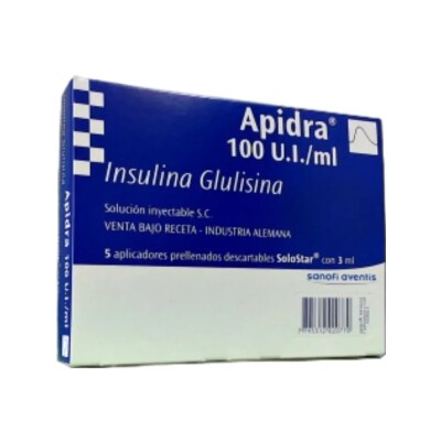 Apidra Solostar Lapicera Prellenada 5 X 3 Ml. Apidra Solostar Lapicera Prellenada 5 X 3 Ml.