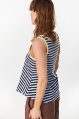 Musculosa Remy Chocolate/Celeste