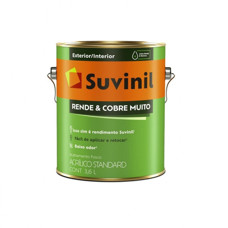 Látex Acrílico Rinde y Cubre mucho 3,6L Suvinil Azul océano
