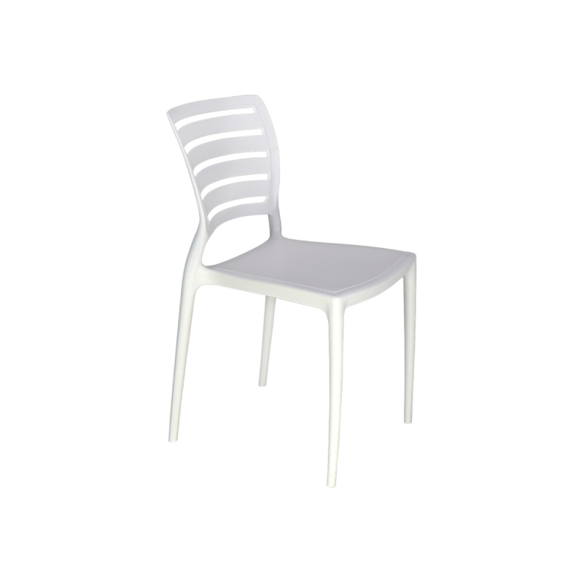 Silla apilable blanca "SOFIA" respaldo franjas - TD0605 