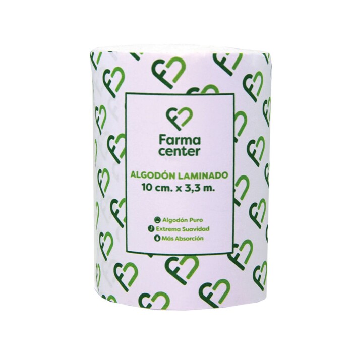 FARMACENTER ALGODON LAMINADO 10 CM UNID única