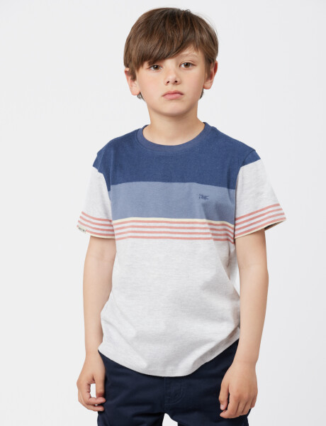REMERA RAYADA Gris