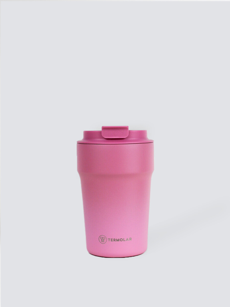 Vaso Termolar con tapa - Fucsia 
