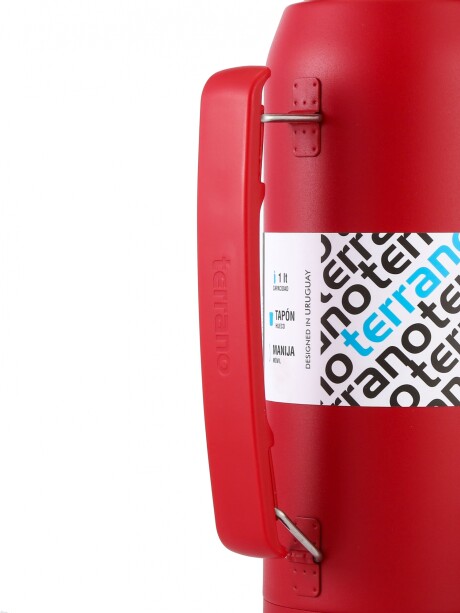 Set Acero 1Lt. Mate con Tapa Rojo