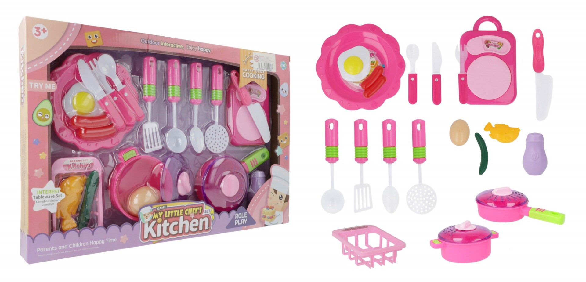 Juego de cocina infantil 21 piezas — El Clon