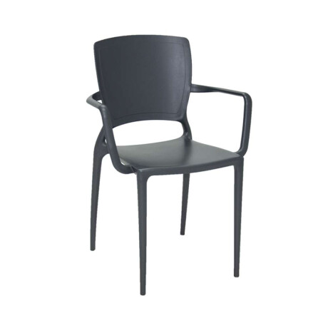 Silla Sofia Respaldo Cerrado C/ Posabrazos Tramontina Grafito