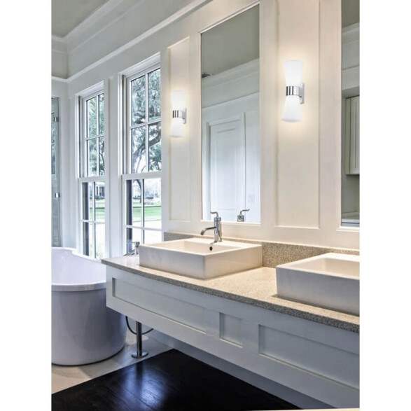 Aplique pared bidirecc.cromo 2XG9 L:27 IP44 CAILIN EG3260