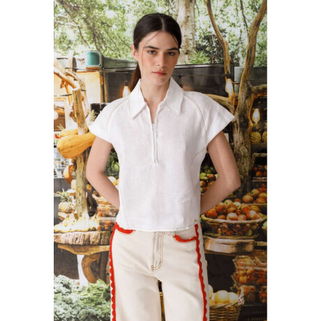 Pre Venta Blusa Zip Blanco