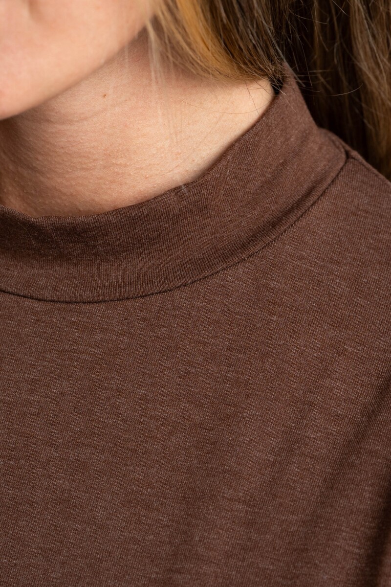 Polera Algodón Elastano Chocolate