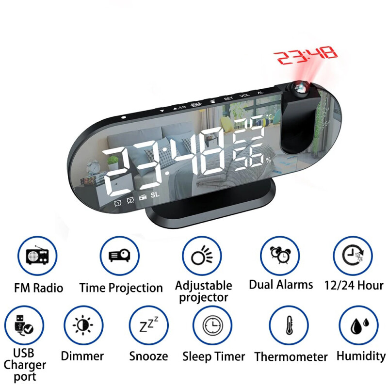 Reloj Despertador Digital Con Proyeccion Led Reloj Despertador Digital Con Proyeccion Led