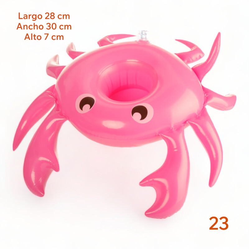 Inflable Posa Vaso Bebida Para Piscina Variedad Diseños 2 Cangrejo 1
