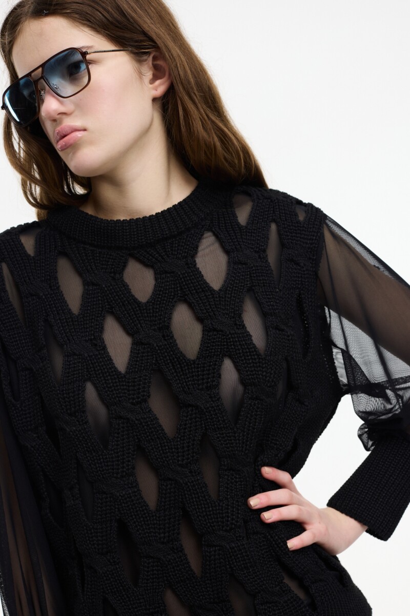 BLUSA TRICOT Negro